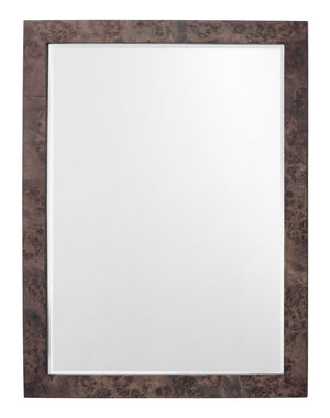 Chandler Rectangle Wood Wall Mirror, Charcoal