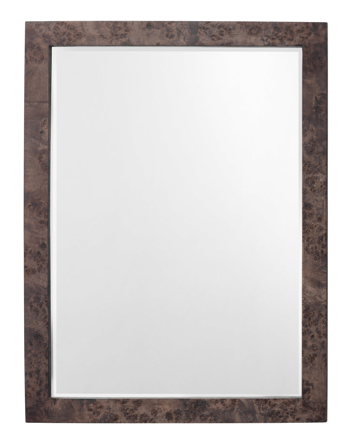 Chandler Rectangle Wood Wall Mirror, Charcoal