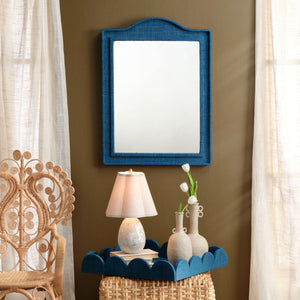 Hilltop Raffia Arch Wall Mirror, Indigo