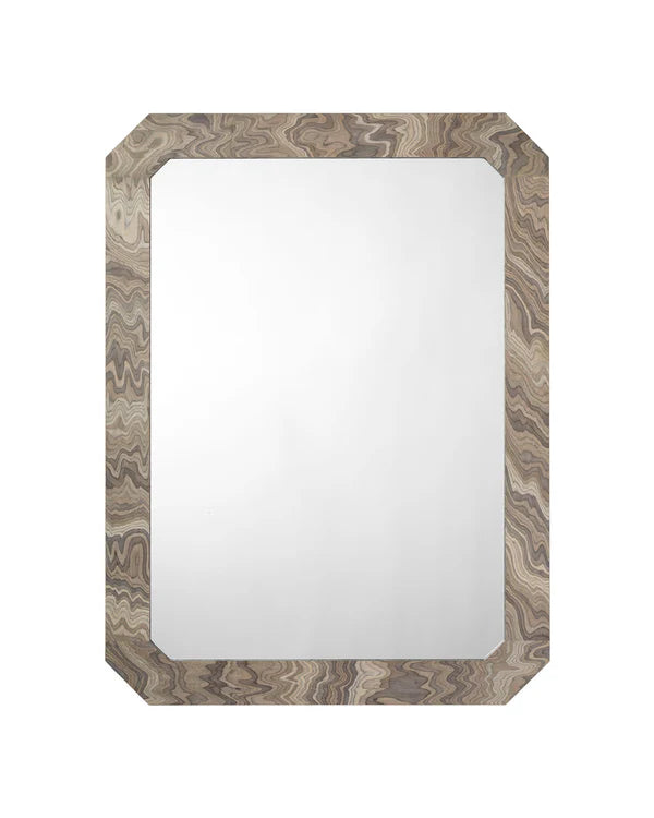 Ravine Mirror, Sand Grey Veneer