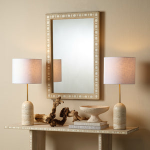 Sama Wood & Bone Inlay Rectangle Wall Mirror