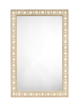 Sama Wood & Bone Inlay Rectangle Wall Mirror