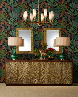Beau Monde Gold & Green Mirror