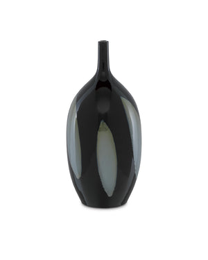 Let Us Twist the Glass Tall Black Vase