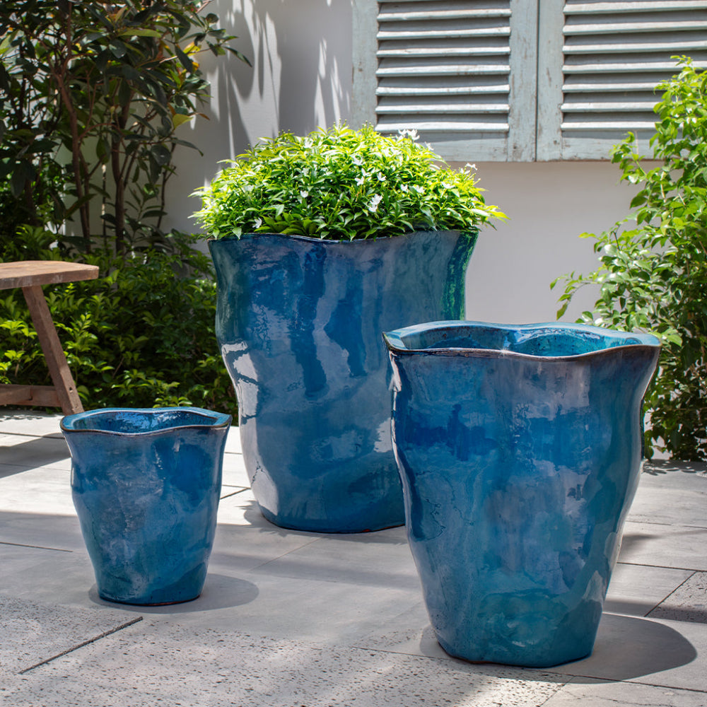 Foxglove Glazed Planter – Set of 3