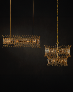 Marquise Oval Gold Chandelier