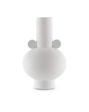 Happy 40 Round White Vase