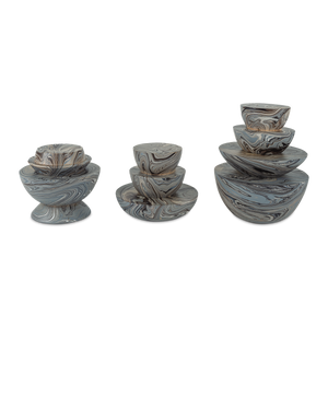 Marbleized Stacking Box Set of 3