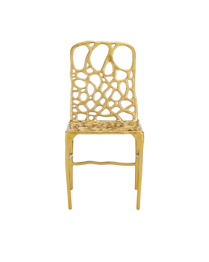 Honeycomb Gold Side Chair