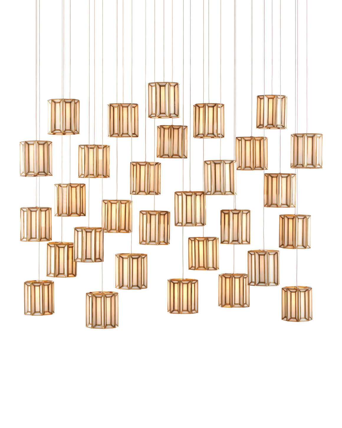 Daze 30-Light Linear Multi-Drop Pendant