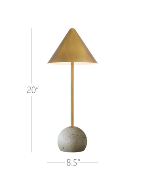 Journey Natural & Brass Cordless Table Lamp