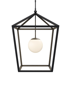 Denison Large Black Outdoor Lantern