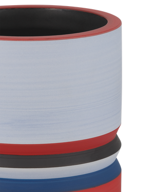 Happy 80's Black, Blue, Red & Orange Vase Set of 3