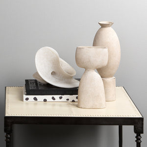 Amorphous Resin Decorative Table Object, White