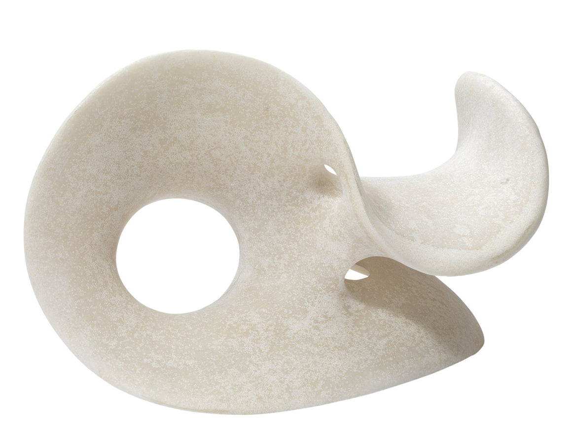 Amorphous Resin Decorative Table Object, White