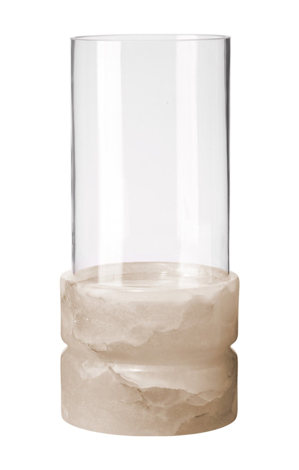 Charlotte Stacked Alabaster Hurricane, Tall