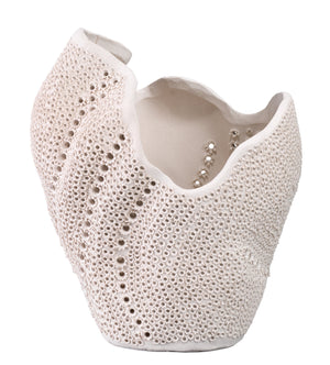 Eclipse Porcelain Decorative Vase, White