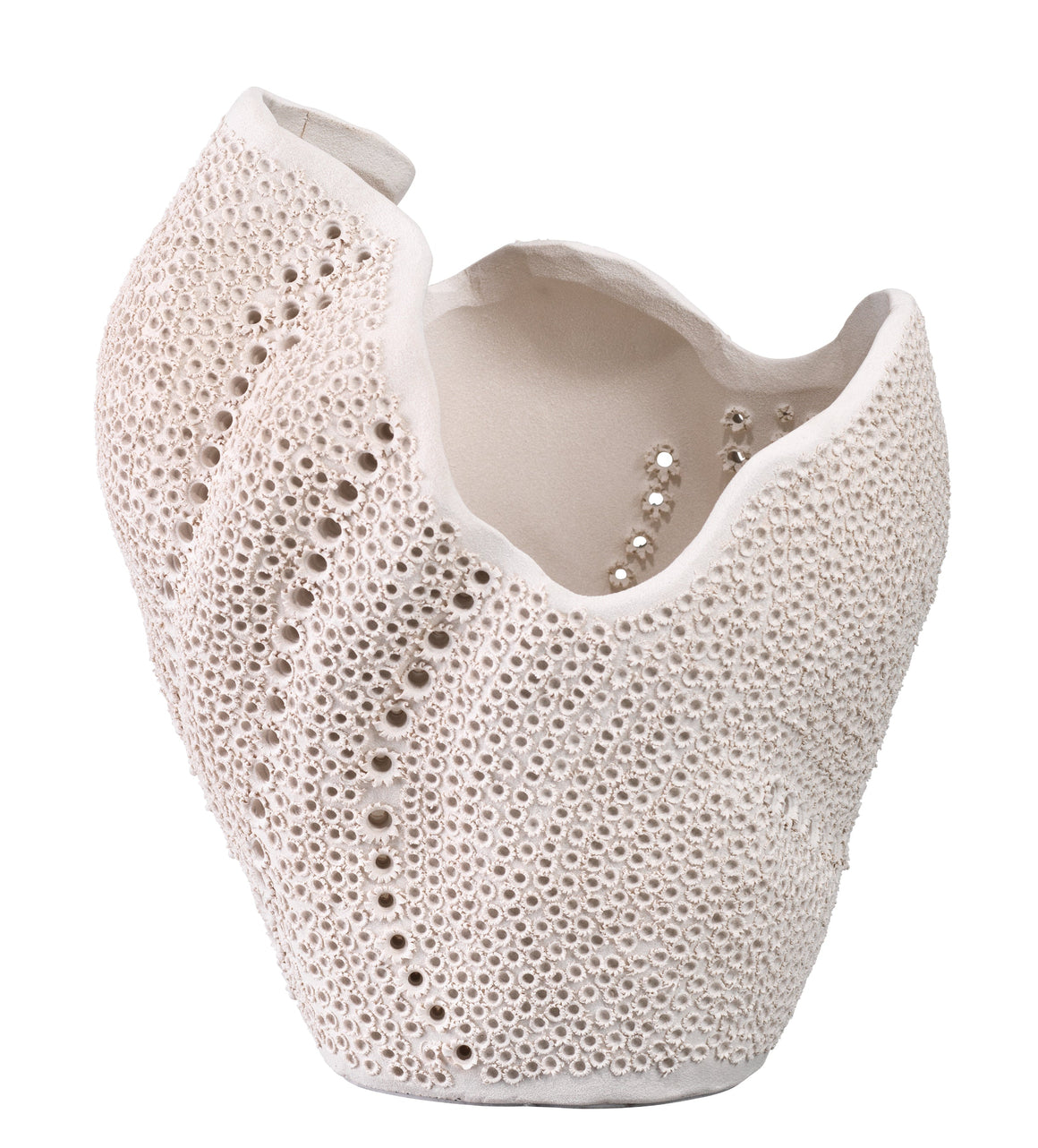 Eclipse Porcelain Decorative Vase, White