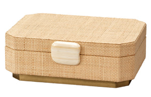 Eden Box - Natural Raffia and Ivory Bone