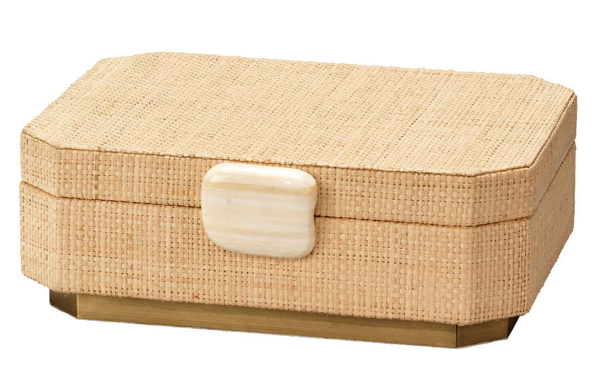 Eden Raffia Decorative Box, Natural