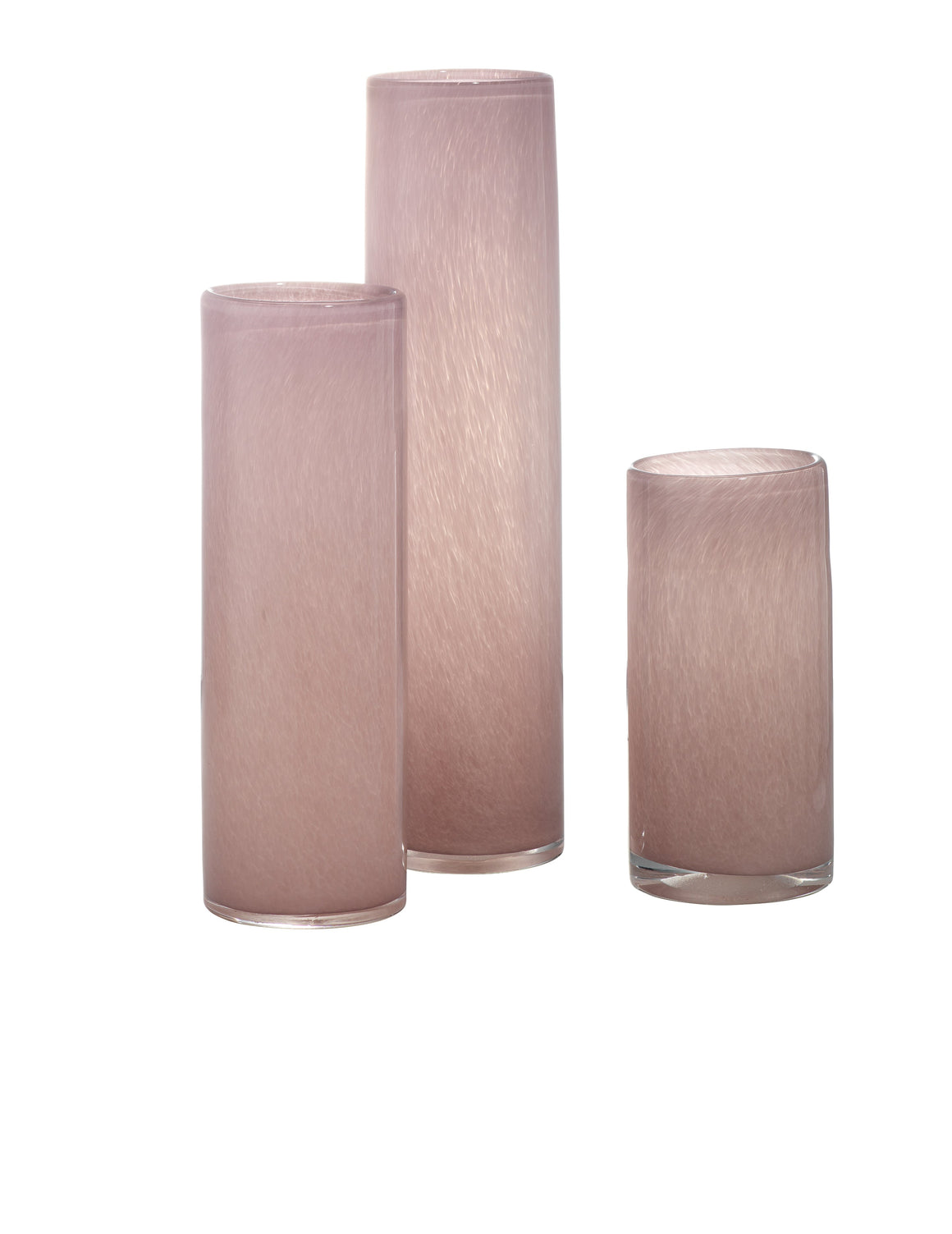 Gwendolyn Hand Blown Glass Vases (Set of 3), Pink