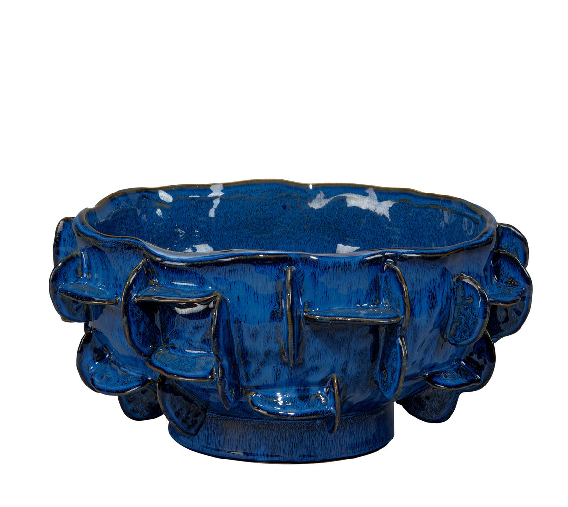 Helios Ceramic Decorative Bowl, Blue