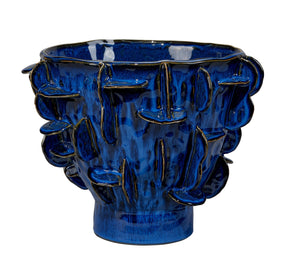 Helios Ceramic Decorative Vase, Blue
