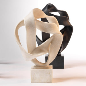 Intertwined Resin Decorative Table Object, Black