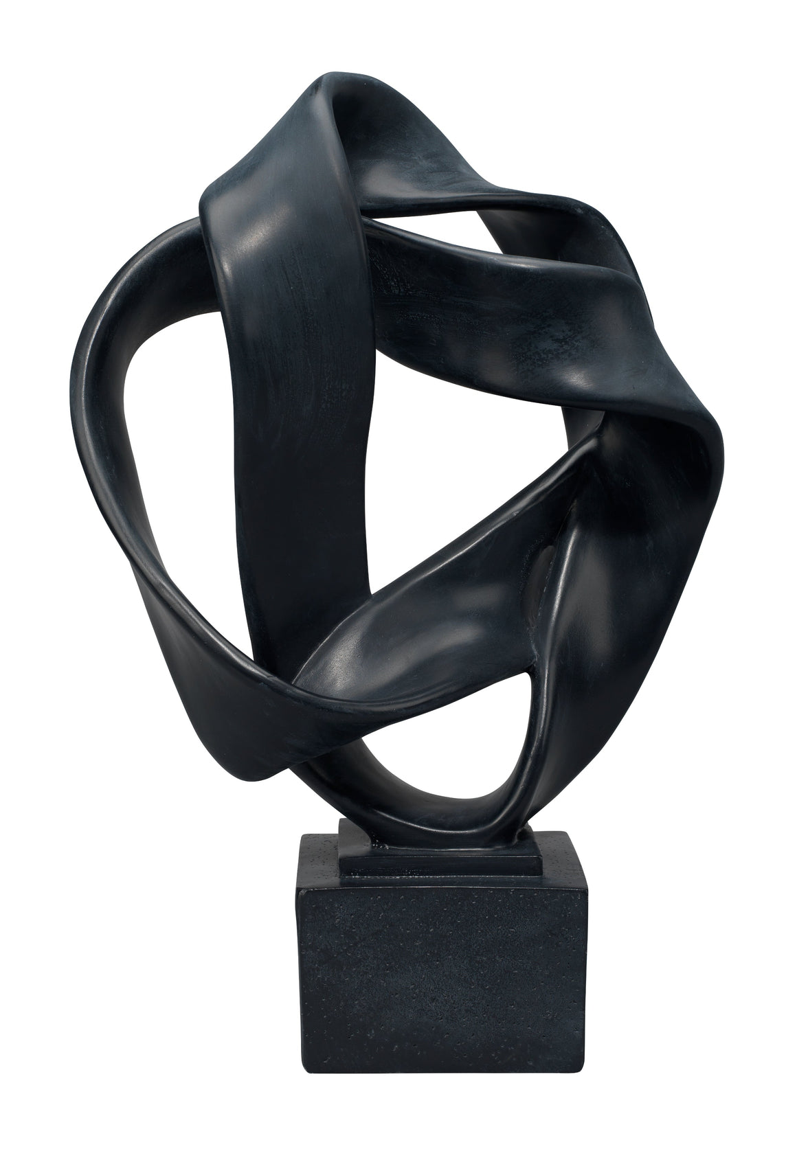 Intertwined Resin Decorative Table Object, Black