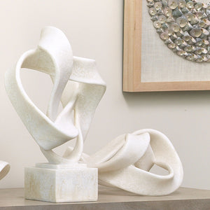 Intertwined Resin Decorative Table Object, White
