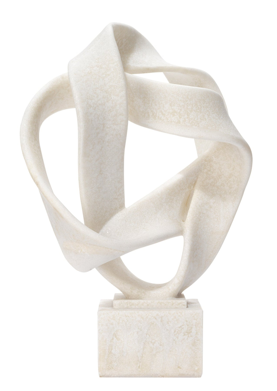 Intertwined Resin Decorative Table Object, White
