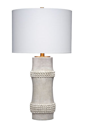 Rail Polyresin Table Lamp, White