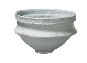 Landscape Cotton Mache Large Decorative Bowl, Blue