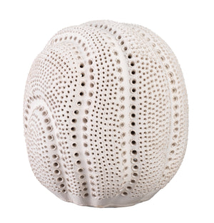 Lunar Porcelain Decorative Sphere, White