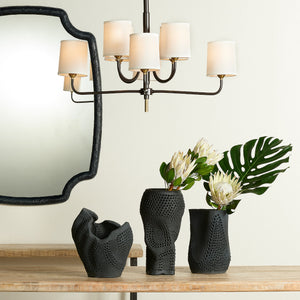 Moonrise Porcelain Decorative Vase, Black