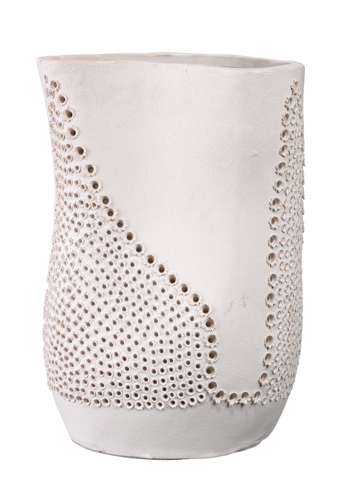 Moonrise Porcelain Decorative Vase, White