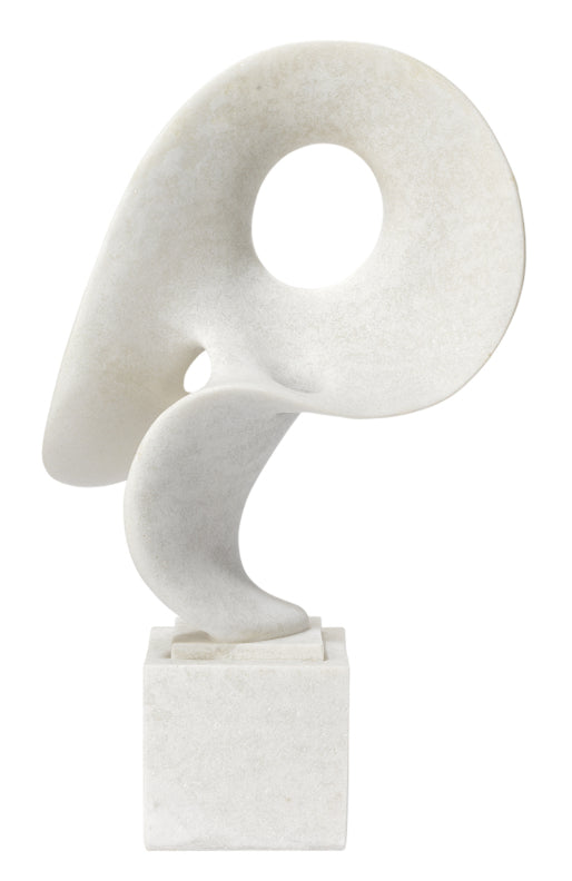 Obscure Resin Decorative Table Object, White