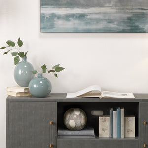 Painted Ceramic Decorative Sphere, Small