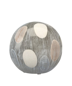 Painted Ceramic Decorative Sphere, Small