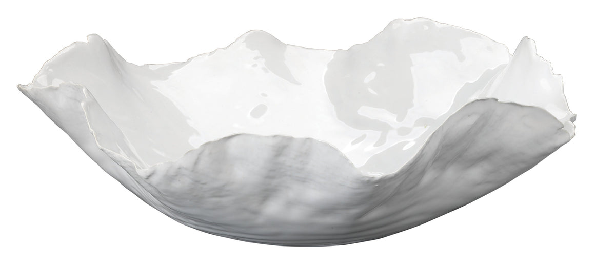 Peony  Ceramic Decorative Bowl, White