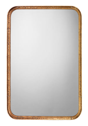Principle Iron Rectangle Wall Mirror, Gold