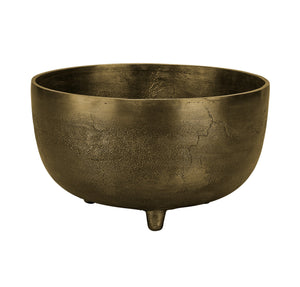 Relic Metal Large Footed Decorative Bowl