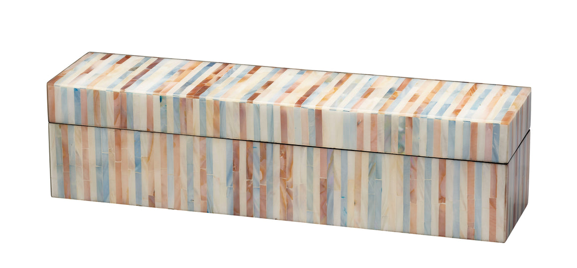 Roosevelt Blue Mother of Pearl Decorative Box, Large