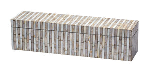 Roosevelt Grey Mother of Pearl Decorative Box, Large