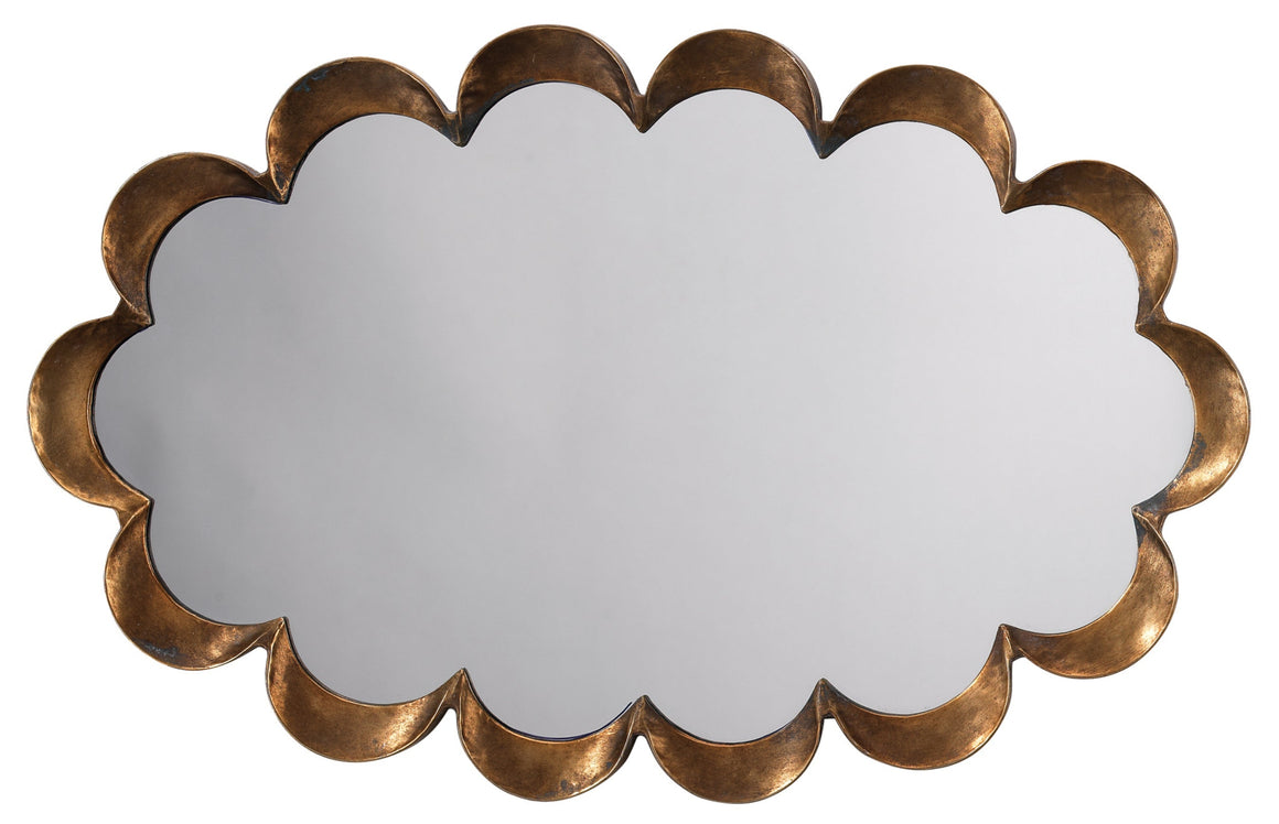 Scalloped Steel Wall Mirror