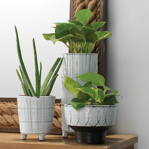 Striae Ceramic Decorative Vessels (Set of 3)