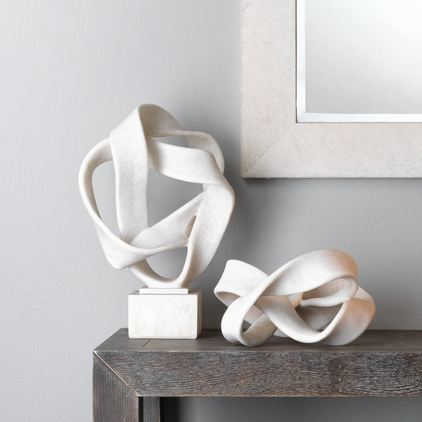 Tangled Resin Decorative Table Object, Off-White - Scenario Home