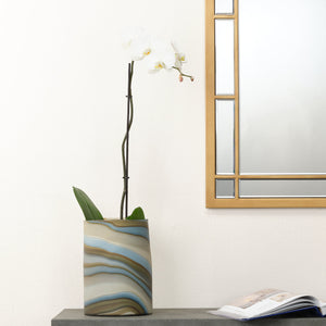 Terrene Hand Blown Decorative Glass Vase, Medium