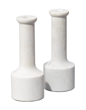 Trumpet Marble Candlesticks (Set of 2)