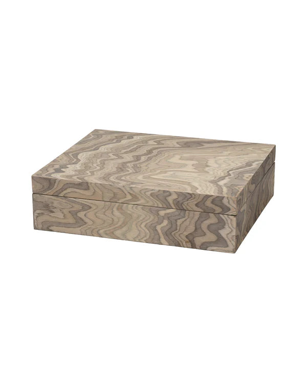 Valley Decorative Box, Sand Grey Veneer